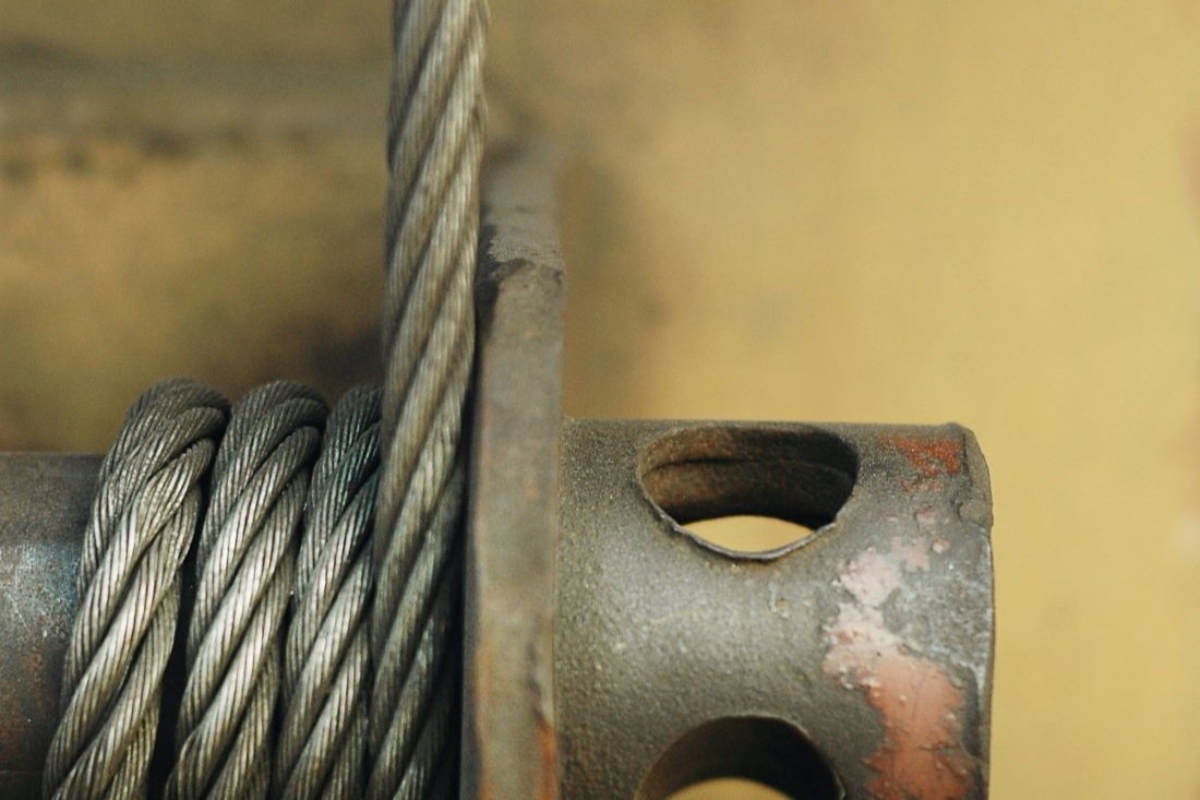 Encoders by Function Application (9) Spooling level wind encoder applications. Image: close-up of cable winding onto a spool.