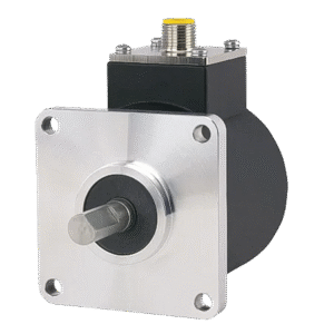 Ball Screw Positioning Encoders (7) Model A25SB absolute shaft encoder with black and silver housing