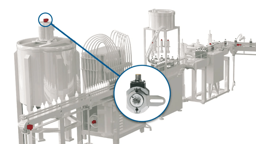 What Is an Optical Encoder? (5) encoder fitted to mixing station on packaging line