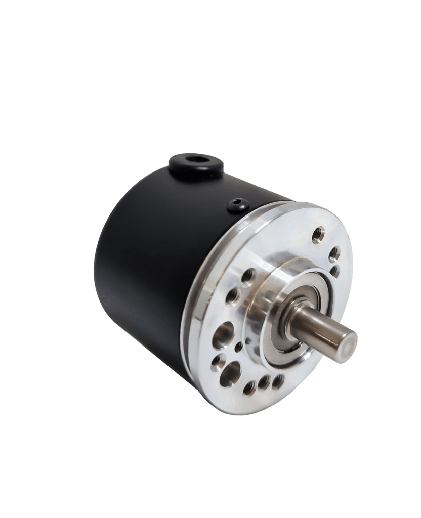 New to Encoders (6) The Model 755RG Encoder is ideal for applications requiring a small, high precision, high performance encoder. Approximately 38.1mm in diameter and 38.1mm long, it will fit where many encoders cannot. Designed with all-metal construction and shielded ball bearings, it will provide years of trouble-free use.